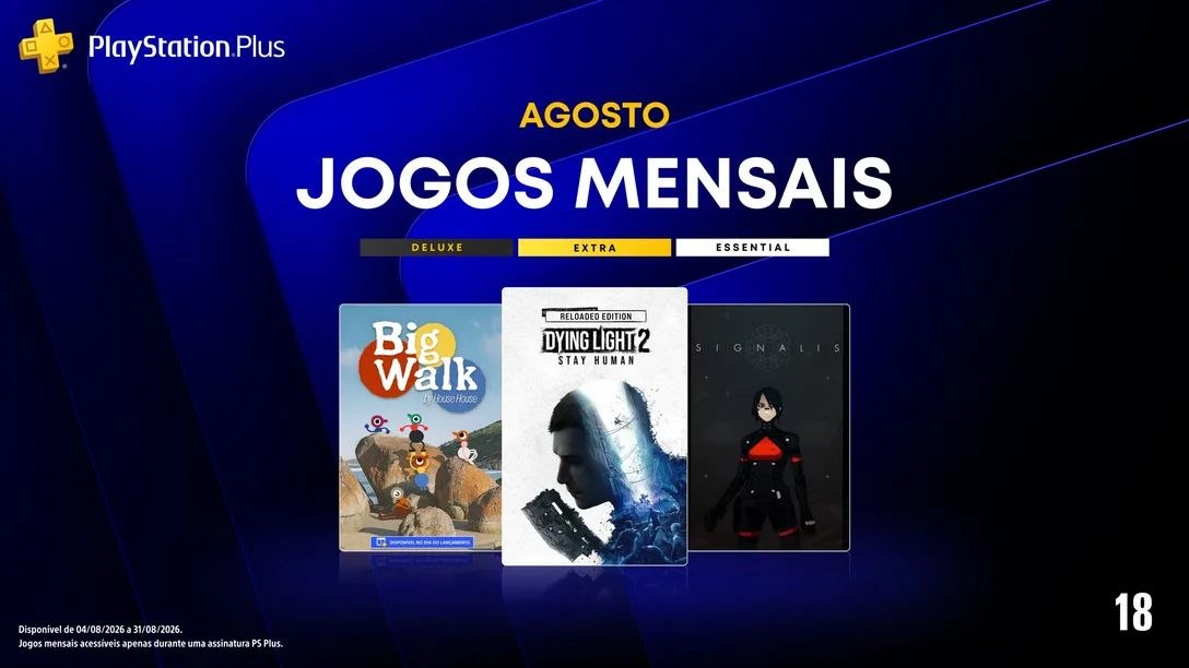PS Plus Essential: jogos grátis de agosto revelados